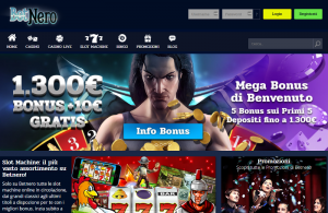 BetNero casino: 10€ bonus senza deposito